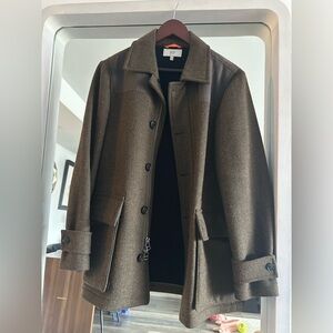 Jack Spade Mossy Green Wool Coat Small